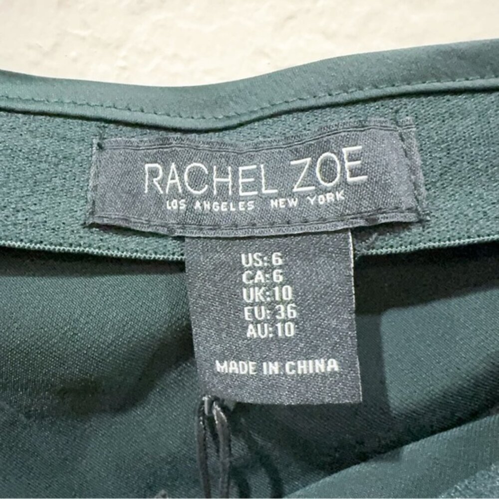 NWT Rachel Zoe Green Satin Slip Midi Skirt with Pearl Chain - Picture 7 of 7